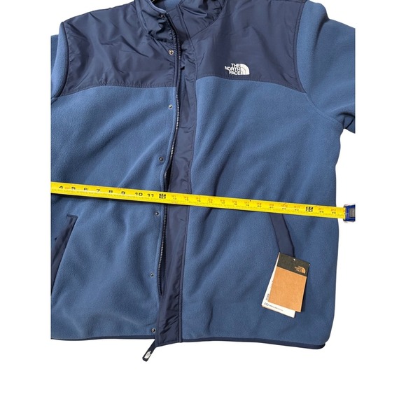 The North Face Mens Fleece Jacket Full Zip Blue Mock Neck Outdoor - Picture 2 of 4